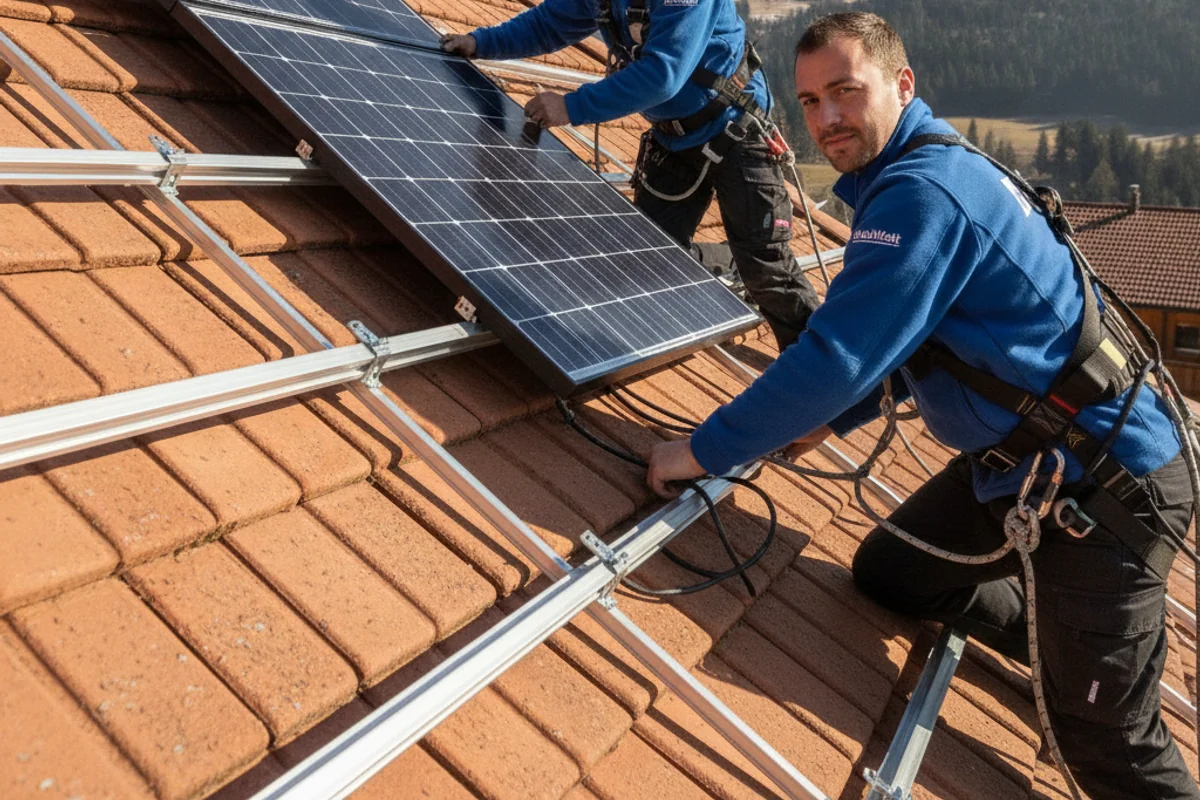 Photovoltaik-Installation in Winterthur